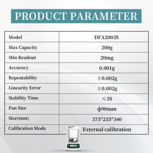 LABHOUSE Digital Analytical Balance(Dual Display) High Precise 1mg 200g Lab Scale External Calibration for Laboratory Pharmacy Chemical Plant Jewelry Store,200g/0.001g - Image 2