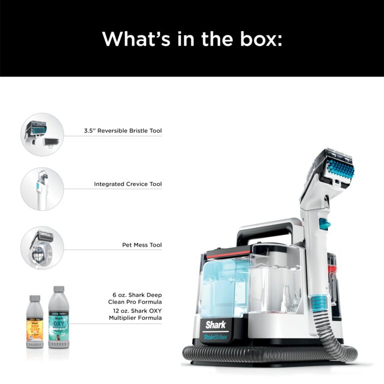 Shark PX201 StainStriker Portable Carpet & Upholstery Cleaner, Spot, Stain, & Odor Eliminator, 3 Attachments, Perfect for Pets, Carpet, Area Rugs, Couches, Upholstery, Cars & More, White - Image 2