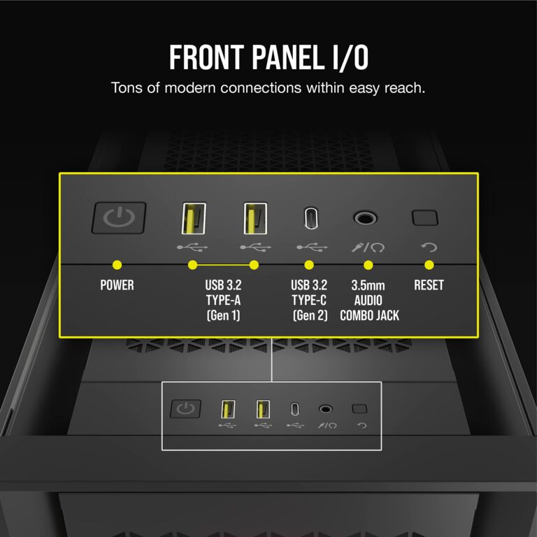 Corsair 5000D RGB Mid-Tower Case - 3X AF120 RGB Fans - Lighting Node PRO - High-Airflow Design - RapidRoute Cable Management - Black - Image 3
