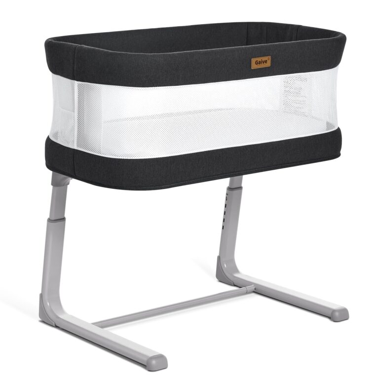 GAIVE Electric Bassinet Baby Bassinets Bedside Sleeper, Auto Rocking Bassinet with Comfy Mattress for Newborn, Portable Bassinets Crib for Infant, Adjustable Height, Breathable Mesh