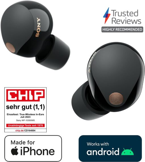 Sony WF-1000XM5 - The Best True Wireless Noise-Canceling Earbuds with Alexa Built-in, Bluetooth, in-Ear Headphones, Up to 24 Hours Battery, Quick Charge, IPX4 Rating, Works with iOS & Android - Black - Image 18