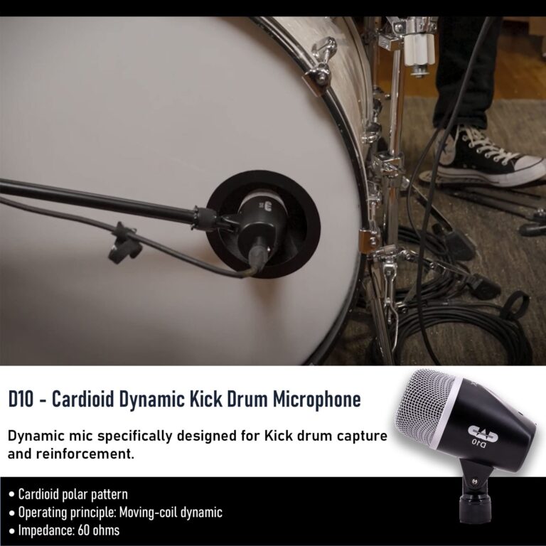 Cad Audio Stage7 Premium 7-Piece Drum Instrument Mic Pack with Vinyl Carrying Case + 7 On Stage Microphones Cables, 20 Feet, XLR - Image 8