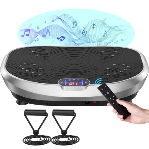 AXV Vibration Plate Exercise Machine Whole Body Workout Music Vibrate Fitness Platform Lymphatic Drainage Machine for Weight Loss Shaping Toning Wellness Home Gyms Workout