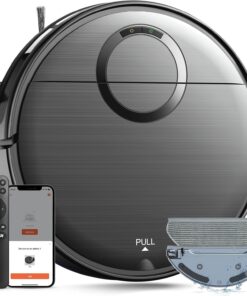 Robot Vacuum and Mop Combo, 2 in 1 Mopping Robot Vacuum Cleaner with Schedule, Wi-Fi/App/Remote, 2000Pa Max Suction, Self-Charging Robotic Vacuum, Slim, Ideal for Hard Floor, Pet Hair, Low-Pile Carpet