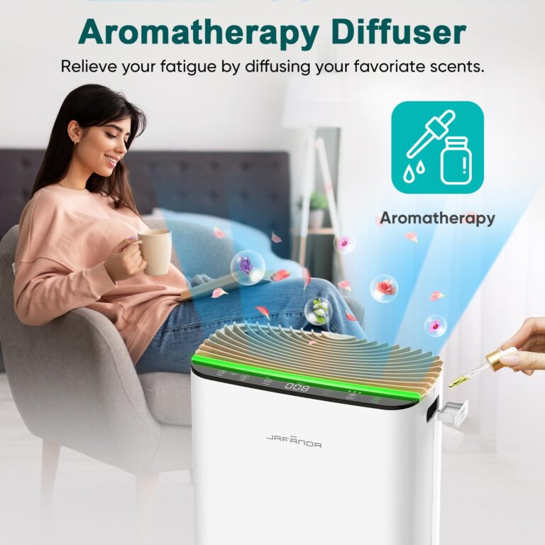 Jafända HEPA Air Purifier for Bedroom, Allergen Air Cleaners for Home Large Room up to 1226ft², Mold Air Purifiers for Home, True HEPA Air Filter Removes 99.97% Pet Dander/Hair, Pollen Dust Smoke&VOCs - Image 6