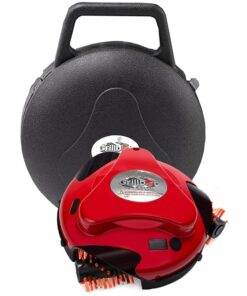 Grillbot Automatic Grill Cleaning Robot with Nylon Brushes, BBQ Grill Cleaner, Grill Brush, Grill Scraper, BBQ Accessories (Red Grillbot + Carry Case)