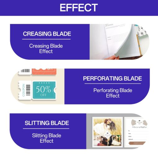 3 -in-1 Electric Creasing Machine, 18Inch 460mm Adjustable Paper Folding Machine - Adjustable Paper Perforating Tool, Paper Cutting Device, Scrapbooking Supplies for Invitations Crafts(Black) - Image 4
