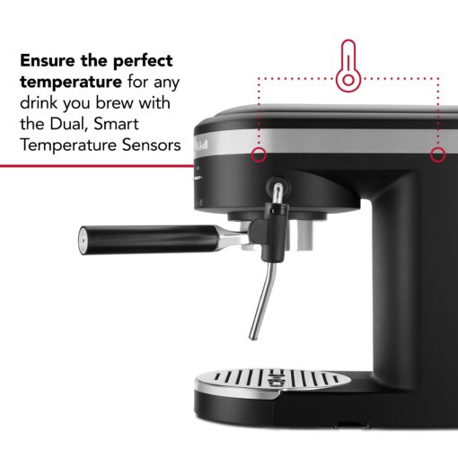 KitchenAid Semi-Automatic Espresso Machine KES6403, Black Matte, 1.4 Liters - Image 8