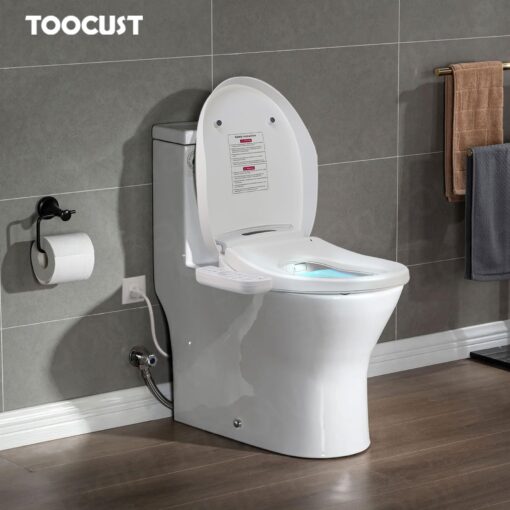TooCust Bidet Toilet Seat Elongated - Electronic Heated Toilet Seat Elongated with Dryer and Warm Water, Temperature Controlled Wash, Smart Touch Panel, Nightlight, Elongated Toilet Seat Slow Close - Image 8