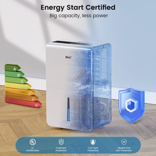 Dehumidifier For Basement with Energy Star Certified, Dehumidifiers with WiFi For Medium to Large Rooms,White - Image 6