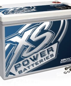 XS Power XP2500 2500 Amp AGM Secondary Battery with M6 Terminal Hardware - 12 Volt 100Ah 2500W Deep Cycle AGM Powercell for Car Audio Stereo Systems - 66 lbs, Maintenance Free, Sealed Design