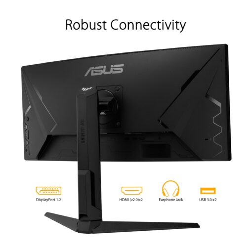 ASUS TUF Gaming 30” 21:9 1080P Ultrawide Curved HDR Monitor (VG30VQL1A) - WFHD (2560 x 1080), 200Hz (Supports 144Hz), 1ms, Extreme Low Motion Blur, FreeSync Premium, Eye Care, DisplayPort, HDMI,Black - Image 10