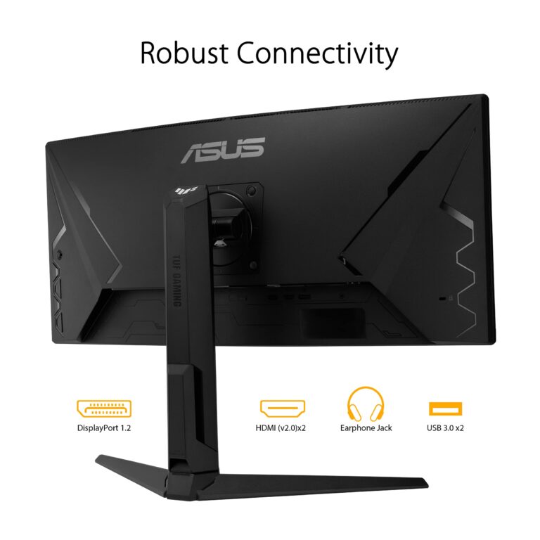ASUS TUF Gaming 30” 21:9 1080P Ultrawide Curved HDR Monitor (VG30VQL1A) - WFHD (2560 x 1080), 200Hz (Supports 144Hz), 1ms, Extreme Low Motion Blur, FreeSync Premium, Eye Care, DisplayPort, HDMI,Black - Image 10
