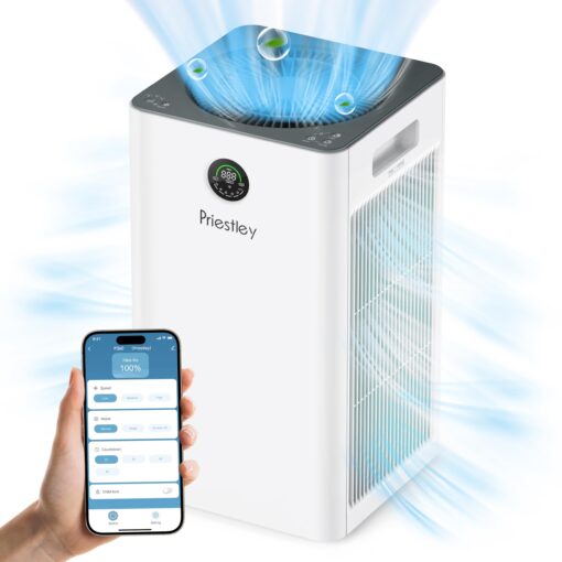 Priestley Air Purifiers for Home Large Room up to 1500 sq ft, Smart Control Air Purifier, True HEPA Filter Air Cleaner Removes 99.97% of Particles, Dust, Allergies Pets Odor, 22dB Quiet Sleep Mode - Image 3