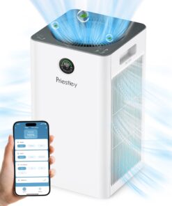 Priestley Air Purifiers for Home Large Room up to 1500 sq ft, Smart Control Air Purifier, True HEPA Filter Air Cleaner Removes 99.97% of Particles, Dust, Allergies Pets Odor, 22dB Quiet Sleep Mode