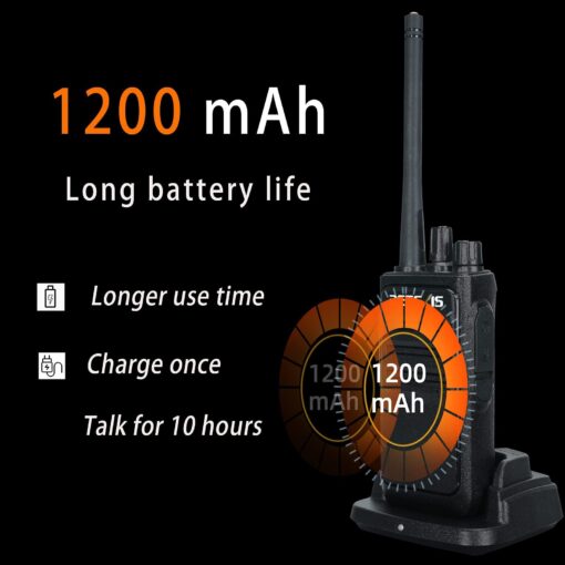 Retevis RT17 Walkie Talkie, Two Way Radio with USB Charging Base, VOX Handsfree Walkie Talkie for Business Healthcare School Restaurant Retail Church(10 Pack) - Image 7