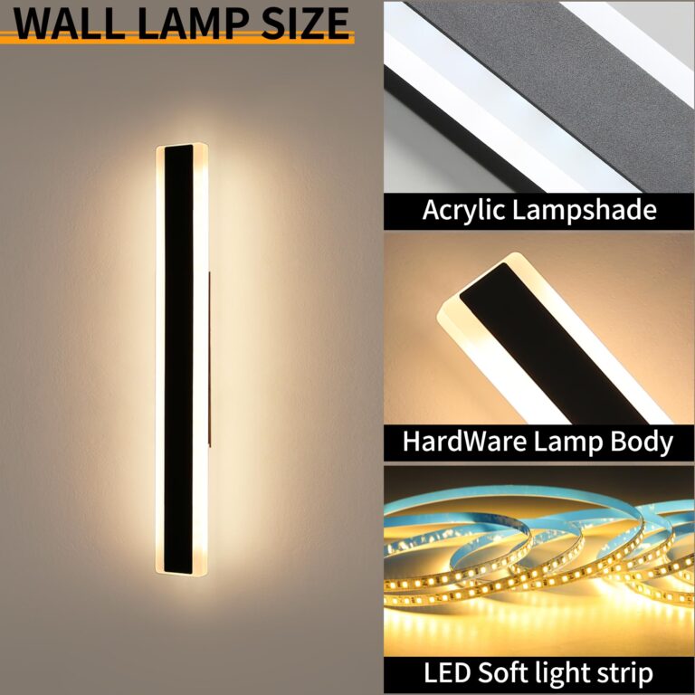 Mikeru 2pack 47.2inch Outdoor Wall Light Fixtures, 10%-100% Dimmable Outdoor Wall Lights Exterior Front Porch Light 3000-6000k Wall Mounted Led Lighting for Basement, Shop,Garage Lighting - Image 5