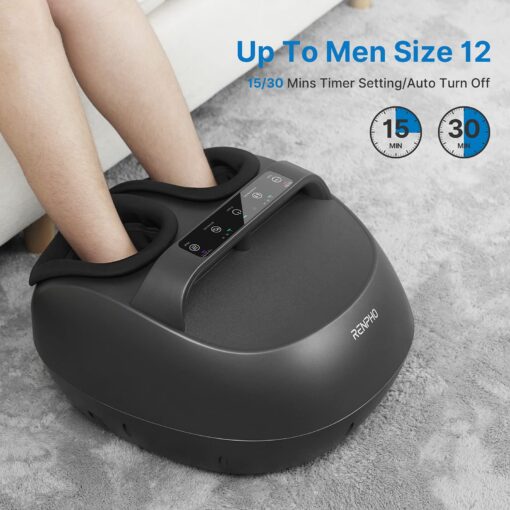 RENPHO Foot Massager with Heat and Remote, FSA & HSA Eligible, Shiatsu Foot Massager for Foot Care, Electric Foot Massager with Handle Design, Great Gifts for Men and Women, Fits feet up to Size 12 - Image 2
