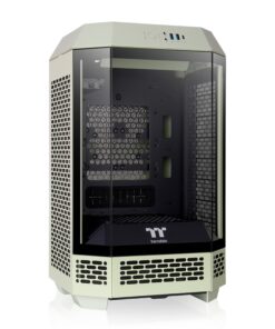 Thermaltake Tower 250 Matcha Green Mini-ITX Mini Tower; 2x120mm CT Fans Included; 360mm Radiator Support; 360mm GPU Clearance; Dual Chamber; CA-1Z9-00SEWN-00