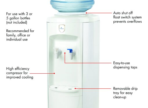 Vitapur Top Load Floor Standing Room Cold Standard Taps, White water dispenser, one size - Image 3