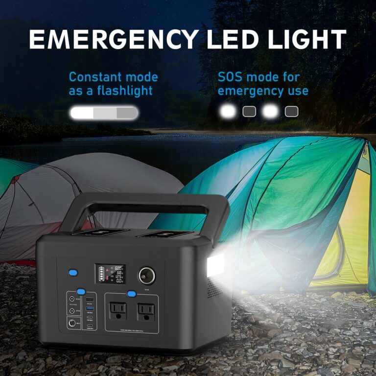 Portable Power Station 600W, Powkey 296Wh Battery Backup with 2 Pure Sine Wave AC Outlets, USB-C PD100W and 2 Wireless Chargers, Solar Generator (Solar Panel Optional) for Outdoor Camping/RVs/Home Use - Image 4