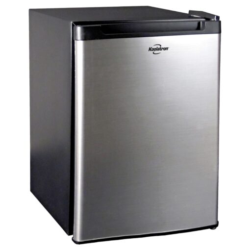 Koolatron 12V / 110V Refrigerator - Mini Fridge With Freezer For Trucks, Cool Storage For Kitchen, Bedroom, Office, Dorms, Compact Free Standing, Neveras Pequeñpara, 1.76 Cubic Feet Capacity, White