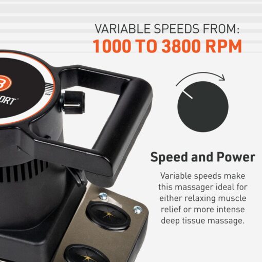 Body Sport Therapeutic Variable Speed Professional Vibrating Massager for Pain & Aching Muscle Relief – High-Powered, Effective, Chiropractic Myofascial Release Tool & Trigger Point Therapy - Image 3