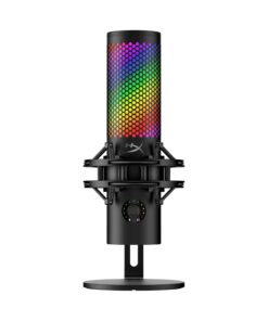 HyperX QuadCast 2 S – USB Microphone, with RGB Lighting, Streaming and Podcasting, with On-Board Controls, LED Lighting, Removable Shock Mount, PC, Mac, USB-C - Black