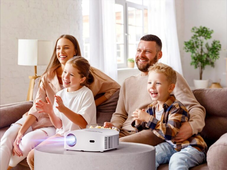 GooDee 4K WiFi Bluetooth Projector - Smart 1080P Projector, Movie Projector, Netflix/Amazn Prime Video Certified, Video Projector For Home Theater Dolby Audio Zoom Portable Projector TV Stick PPT - Image 2
