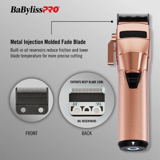 BaBylissPRO® FXONE LimitedFX Rose Gold Tool Only Clipper + Trimmer Prepack - Image 7