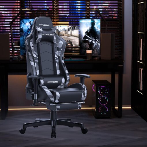 GTRACING Gaming Chair with Footrest Speakers Video Game Chair Bluetooth Music Heavy Duty Ergonomic Computer Office Desk Chair - Image 7