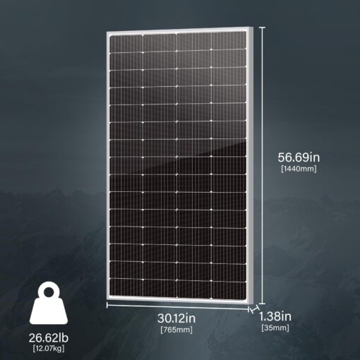 Newpowa 220W Monocrystalline Solar Panel 10BB Cell Solar Panel 220 Watt 12V High Efficiency Mono Module RV Marine Boat Off Grid - Image 5