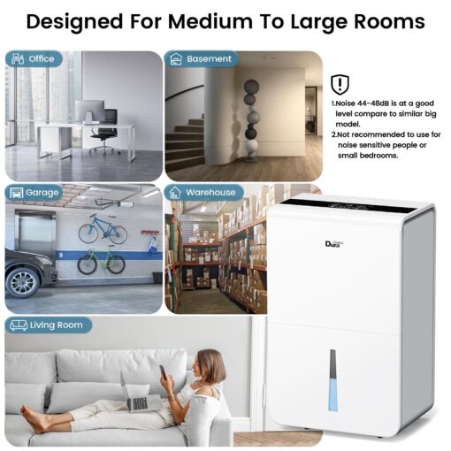Dehumidifier For Basement with Energy Star Certified, Dehumidifiers with WiFi For Medium to Large Rooms,White - Image 4