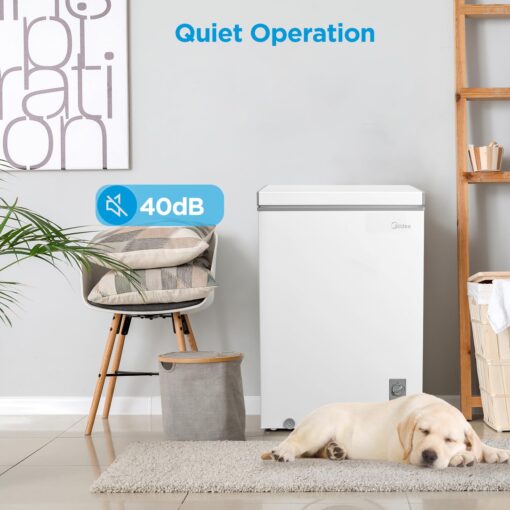 Midea MERC04C4BAWW 3.5 Cubic Feet Chest Freezer, Cu.ft-Convertible, White - Image 7