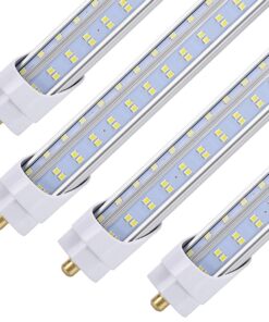BSK.BESTKA (10-Pack),8 Foot LED Bulbs,120W 19000lm 6000K Cold White, Super Bright, T8 T10 T12 LED Tube Lights, V Shaped 8FT LED Tube Light 270 Angle,FA8 Single Pin LED Lights, Clear Cover