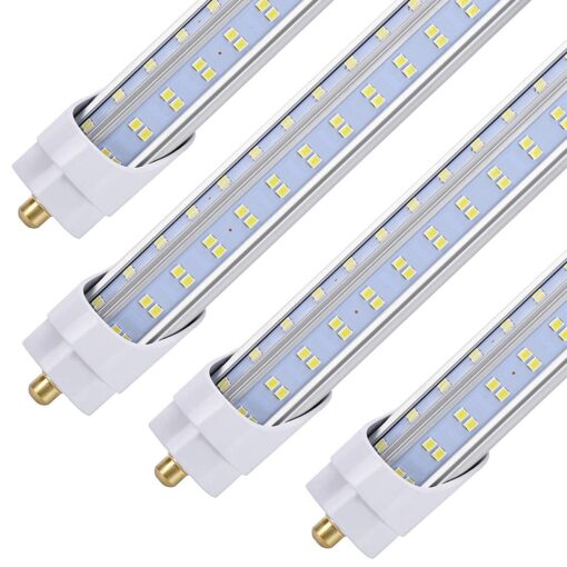 BSK.BESTKA (10-Pack),8 Foot LED Bulbs,120W 19000lm 6000K Cold White, Super Bright, T8 T10 T12 LED Tube Lights, V Shaped 8FT LED Tube Light 270 Angle,FA8 Single Pin LED Lights, Clear Cover