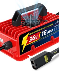 Roykaw 18 AMP 36 Volt Golf Cart Battery Charger, Lead Acid Battery Charger for Golf Cart Compatible with EZGO TXT Electric Models, with D Style Plug, Fast Charging