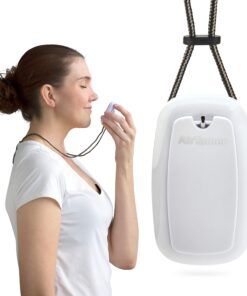 AirTamer A315W Advanced Rechargeable and Portable Air Negative Ion Generator | Proven Performance, White with Black Leather Travel Case