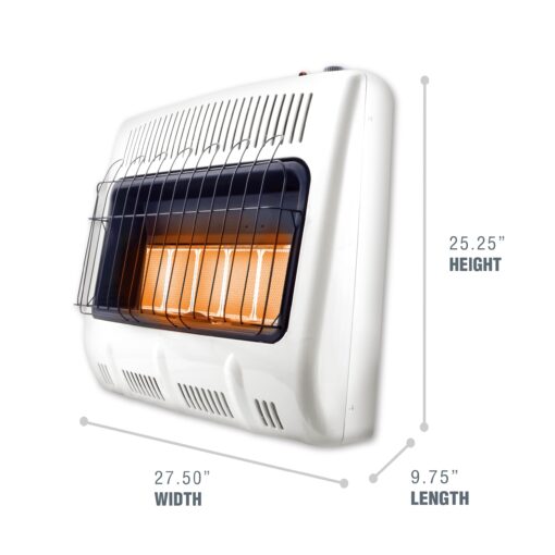 Mr. Heater 30,000 BTU Vent Free Radiant Propane Heater For Cold Rooms, Additions, Sun Rooms & Cabins - White - Image 9