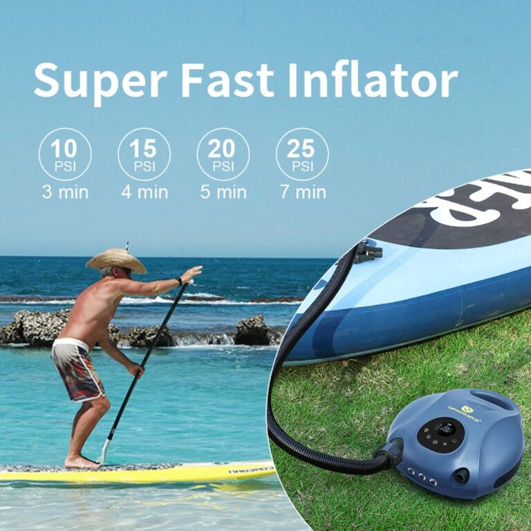 Paddle Board Pump Rechargeable Sup Air Pump Electric Portable with 10000mAh Battery, 25PSI High Pressure Inflator & Deflator for Inflatable Stand Up Paddleboards Kayak Boats Tents - Image 6