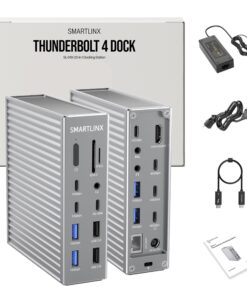 Thunderbolt 4 Dock - Dual Monitor 21 Ports USB C Docking Station with 1 HDMI+PD 20W+9 USB C/A +Ethernet+Audio- 40Gbps, 150W Charging, 8K/4K Displays - for MacBook/Dell/HP/Lenovo ThinkPad/Surface