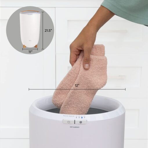 Zadro Large Hot Towel Warmer Bucket Timer Electric Towel Warmer for Bathroom Auto-Shut Off Heated Towel Warmer Spa (Large | 20L | 12" Dia. x 21" Tall, White) - Image 9