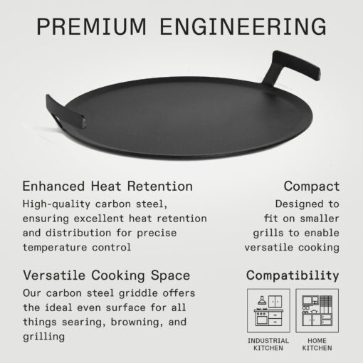 Made In Cookware - Seasoned 17" Round Carbon Steel Griddle - (Like Cast Iron, but Better) - Professional Cookware - Crafted in Sweden - Induction Compatible - Image 6