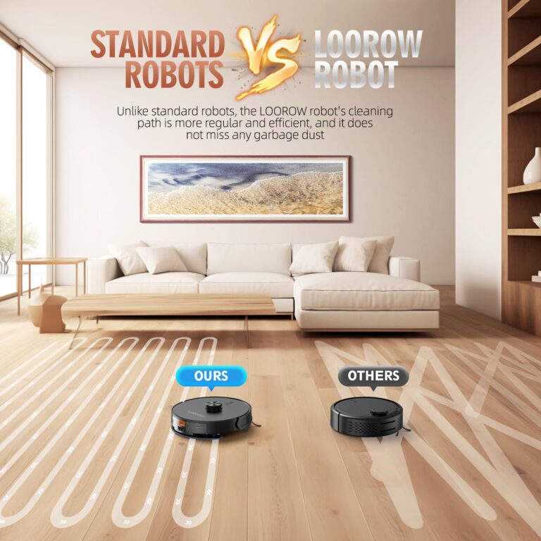 Loorow 3-in-1 Robot Vacuum and Mop Combo, Self Emptying Station for 60 Days, Robotic Vacuum Cleaner with LiDAR Navigation & Max Strong 4500Pa Suction, WiFi/App/Alexa Self-Charging Replaceable Dust Bag - Image 2