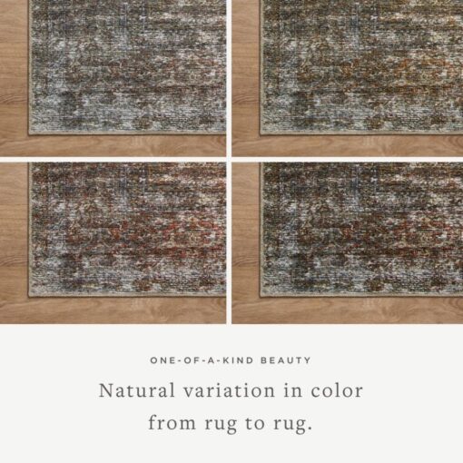 Loloi Amber Lewis Billie Collection, Tobacco & Rust 6'-0" x 9'-0" Area Rug – Antique & Distressed Accent Rugs for Living Room, Bedroom, Entryway & Hallway, No Shed High Traffic Area Home Decor Rug - Image 5