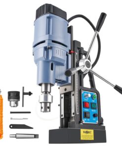 ZELCAN 1550W Mag Drill Press with 2" Dia. 3125 lbf/13900N Mag Force, 650 rpm Power Magnetic Drill with Stepless Speed & Reversible Direction for Metal Surface