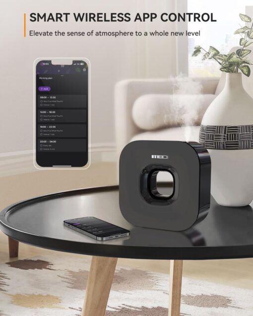 MEIDI Smart Bluetooth Aromatherapy Machine, hvac scent diffuser waterless Essential Oil Diffuser, APP Control, Suitable for Home, Office, Hotel, Yoga spa - Image 6