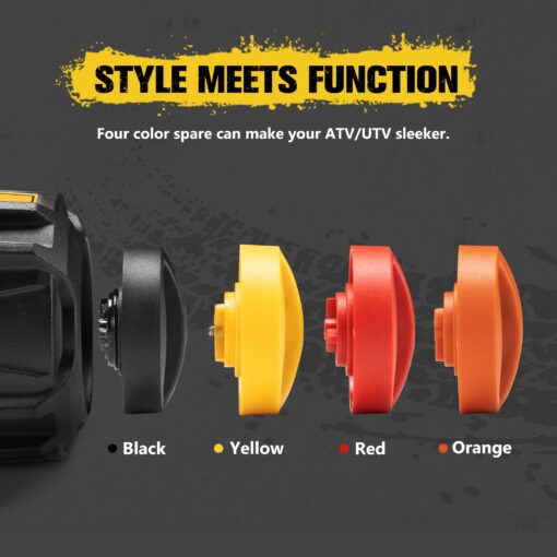 BUNKER INDUST 6000lb Electric Winch 12V Waterproof with Synthetic Rope Hawse Fairlead Kit for Offroad UTV ATV,Recovery Winch with Both Wireless Handheld Remote and Corded Control - Image 3