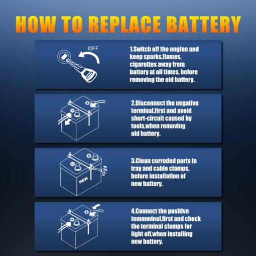 TPE Car Start Stop System BCI Group26 LiFePO4 Lithium-ion Battery 12.8V 800A Lightweight High Performance Battery Battery Level Display Left Negative Right Positive - Image 4