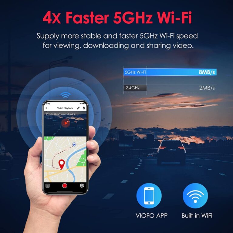 VIOFO A129 Pro Duo 4K Dual Dash Cam 3840 x 2160P Ultra HD 4K Front and 1080P Rear Car WiFi Dash Camera 8MP Sensor GPS, Buffered Parking Mode, G-Sensor, Motion Detection, WDR, Loop Recording - Image 4